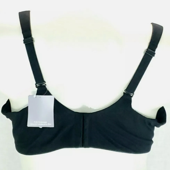 Catherines Womens Full-Coverage Smooth Underwire Bra Black Lined Plus Size - Picture 3 of 3